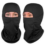 The Friendly Swede Balaclava Face Mask Ultimate Protection Neck Gaiter Bandana (Standard/Nordic/Arctic) (Standard, Black + Black)