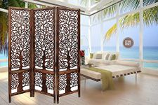 Store Craft Wooden Room Partition Room Separetar Room Divider Room Divider Room Separetar Room Partition Mix Design Foldable Divider Room Divider Room Partition Screen 3 Panel Tree Design Brown