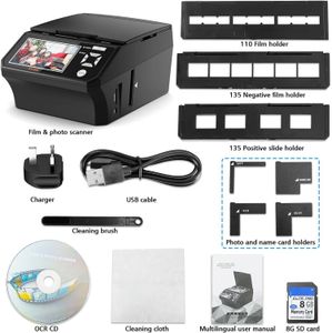 Photo, Slide & Negative Scanner with 5" LCD – 22MP Film Digitizer, 8GB SD Card