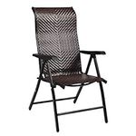 Tangkula Patio Rattan Folding Chair