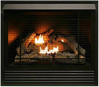 Duluth Forge Dual Fuel Ventless Gas Fireplace Insert, Remote Control, 9 Fire Logs, Use with Natural Gas or Liquid Propane, 32000 BTU, Heats up to 1500 Sq. Ft., Black