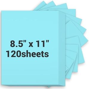 Cardstock 8.5 x 11, Thick Printer Paper 75 lb/200 gsm, 120 Sheets Card Stock Blue, Heavy Card stock, Art CardStock Paper for Invitations, Diy Cards, Business Cards, Menus, Crafts, Drawing etc