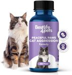 Anti Aggresion for Cats Calming Remedy - A Natural Diffuser and Cat Calming Aid for Stress, Spritefull Spraying, Scratcihng & Territorial Behavior - Non-Drowsy - 400 Odorless, Tasteless Pills