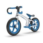 Chillafish Fixie Fixed-Gear Styled Balance Bike with Integrated Footrest, Footbrake and Airless Rubberskin Tyres, Blue