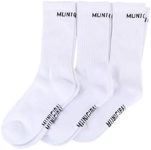 Municipal Men's Training Camp Socks 3-Pack, White, Size S/M