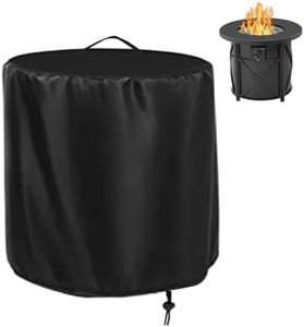 Rilime Fire Pit Cover,30 x 25 Inch Round Propane Firepit Cover for BALI OUTDOORS,Outside Gas Propane Fire Pit Cover Round Fire Pit Column