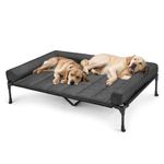 veehoo Raised Dog Bed + Waterproof Removable Pillow-Top Mat, Dog Bed Sofa Couch, Elevated Dog Bed with Breathable Mesh, No-Slip Feet, Dog Sofa Bed for Indoor Outdoor, XX-Large, Black