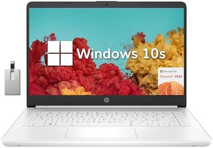 HP Stream 14'' HD Laptop, Intel Celeron N4020 Dual-core Processor, 4GB DDR4 RAM, 64GB eMMC, 1 Year Office 365, Webcam, HDMI, Windows 10S, White, 32GB Hotface USB Card
