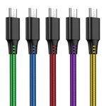 Micro USB Cable 2M, 5 Pack Micro USB Fast Charging Data Sync Mobile Phone Charger Cord for Android, Samsung Galaxy S6 and S7 Nexus HTC LG Kindle Power Bank and More