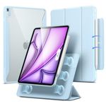 ESR for iPad Air 13 Inch Case M2(2024), iPad Air 13 Case with Pencil Holder, Removable Magnetic Cover, Vertical Stand, Fully Supports Pencil Pro and Pencil(USB-C), Rebound 360 Series, Blue