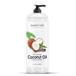Majestic Pure Fractionated Coconut Oil – Lightweight Liquid Carrier Oil for Essential Oils, Massage, Skin, Hair & DIY Personal Care Applications – 16 Fl Oz