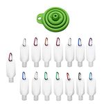 Milisten 16Pcs 60ml Travel Bottles with Keychain Hook Plastic Clear Keychain Bottles Empty Refillable Leakproof Bottles for Hand Liquids Squeeze Container