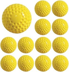 GKK 12 Pack Pitching Machine Softballs,12-Inch Pitching Machine Softballs for Hand-Eye Coordination, Hitting and Fielding Practice£¨Yellow£©