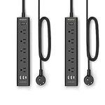 2 Pack Power Strip Surge Protector-