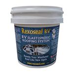 Rexoseal RV Liquid Rubber Roofing System - Waterproofing and Protective RV Roof Coating Sealant - White, 8 litre