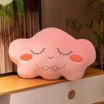 Peach Cuddle Moody Cloud Cushion for Kids Room (45x45 cm, Blushing Pink) Europian Velvet Cushion for Kids, Luxury Kids Furnishing, Decorative Cot Cushion, Nursery Décor, Baby Pillows