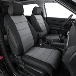 coverdream Custom Seat Covers Compatible with Select Honda Civic Sedan EX-L,EX-T,EX,Touring,LX-P,Sport 2016 2017 2018 2019 2020 2021 - Leatherette (Black/Gray,Full Set)