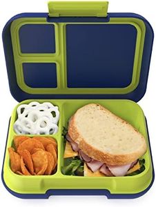 Bentgo® Pop - Bento-Style Lunch Box for Kids 8+ and Teens - Holds 5 Cups of Food with Removable Divider for 3-4 Compartments - Leak-Proof, Microwave/Dishwasher Safe, BPA-Free (Navy Blue/Chartreuse)