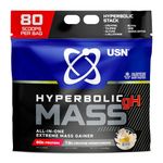 USN Hyperbolic Mass French Vanilla 6kg: High Calorie Mass Gainer Protein Powder for Muscle Building and Weight Gain - Improved Formula & Flavour with 7.5g Creatine Monohydrate and Less Sugar