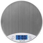 Taylor Precision Products 389621 Stainless Steel Digital Kitchen Scale, One Size, White