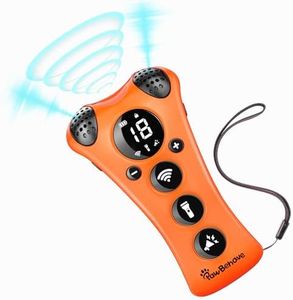 PawBehave Adjustable Ultrasonic Dog Trainer – World's First Variable Frequency Pet Behavior Corrector with 10 Level Ultra Sound, 18 Dog Whistles, Anti-Bark Flashlight, Humane Dog Deterrent (Orange)