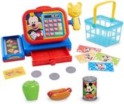 Disney Junior Mickey Mouse Realistic Sounds Toy Cash Register with Pretend Play Money, 14-Pieces, Officially Licensed Kids Toys for Ages 3 Up, Gifts and Presents, Amazon Exclusive