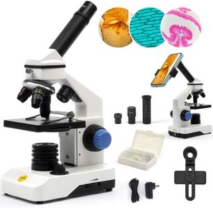 Swift Compound Monocular Microscope Kit for Kids Students Beginners,80X-2000X STEM Kit with All Metal Body Microscope, Carrying Box for School Laboratory Home Education