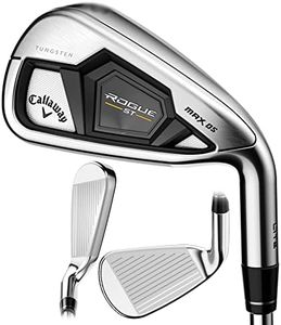 Callaway Golf Rogue ST MAX OS Lite Individual Iron (Right Hand, Graphite Shaft, Ladies Flex, 9 Iron), Silver