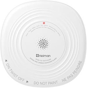 Heiman Smoke Detector Carbon Monoxide Detector Combo 10-Year Sealed Battery, UL 217 10th/UL 2034 5th Certified/85 dB Alarm, Photoelectric Fire Smoke Alarm & CO Detector for Home Hotel Rental Apartment