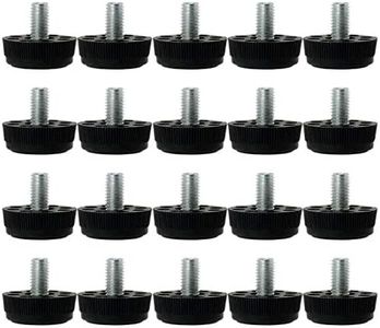 uxcell M8 x 13 x 30mm Furniture Glide Leveling Feet Adjustable Leveler Floor Protector for Home Restaurant Table Leg 20 Pack