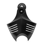 Alumium V-Shield Cowbell Twin Horn Cover + Mounting Kit For Harley Custom Motorcycle (Black)