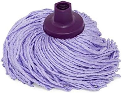 Mery | Fregona Microfibra | Fregona Super Absorbente | Cabezal Extragrande | No Deja Rastro | Fabricada en Cruz | Mayor Durabilidad | Rosca Universal | Color: Lila, 22 cm