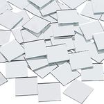 Belle Vous Square Mirror Tiles (50 Pack) - 7.4cm / 2.91 inch - Mirror Glass Tiles for DIY Projects, Wall, Crafts & Home Decoration - Mosaic Decor Mirrors for Living Room & Bedroom