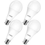 LVWIT Daylight 20W B22 LED Light Bulb, Led Bayonet Bulbs Cold White 2452LM,Replace to 152W, 6500K Bright White, Non-Dimmable, 80 x 155mm,220-240V(Pack of 4)
