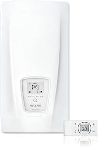 CLAGE DEX Next S vollelektronischer Durchlauferhitzer, Bad/Gruppenversorgung, 18-27kW, ECO-Mode, Fernbedienung, Wasser-/Energiesparend, E-Paper-Display, VDE-GS geprüft, 3200-36450
