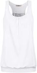 Miusey Women Sports Yoga Tank Tops, Ladies Loose Fit Breathable Dry Quickly Relax Basketball Football Running White Shirt School Daily Wear Casual Soft Comfy Basic Exercise XL