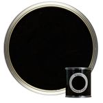 Vintro Paint | Luxury Matt Emulsion | Smooth Chalky Finish | Multi Surface Paint | for Walls, Ceilings, Wood and Metal | 125ml (Black - Victorian Black)