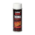 INRAL Heat Resistant Spray Paint White Matt [400ml] – High Temperature BBQ, Stove & Exhaust Paint – Durable, Fast-Drying Coating for Metal – Ideal for DIY & Automotive Use