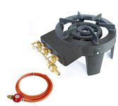 Cast Iron Burner Triple Ring Gas Stove 9.8 KW with Gas Hose and Propane Regulator