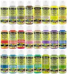 DecoArt Crafter’s Acrylic Patio Paint 24 Color Pastel Paint Set, Outdoor Weatherproof Permanent Paints, 2 FL oz (Pack of 24)