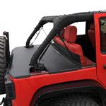 Shadeidea Tonneau Cover for Jeep Wrangler JK Unlimited (2007-2018) 4 Door Rear Trunk Cover Cargo Vinyl Cover for JKU Tailgate Ton Cover-Black - 3 Year Warranty