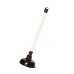 Large Plunger for Bathroom Sink, & Drain Clogs - 150mm (6 inch) Cup and 400mm (16 inch) Plastic Handle with Black Cup Sink Plunger, Drain Unblocker for Home, Bath, Toilet, Kitchen and Shower