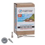 #10 x 3 Inch 316 Marine Grade Stainless Steel Wood Screws 100 Pack T25 Star Drive Type 17 Point for Docks, Decks, Jetties, Fences or Any Coastal Marine Construction by Eagle Claw Fasteners