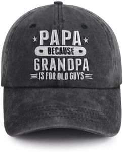 Grandpa Gifts for Men, Best Dad Ever Hat, Funny Papa Baseball Cap, Fathers Day Christmas Retirement Birthday Gifts for Grandfather Dad Daddy Husband Black