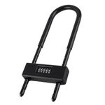 STHIRA® Cycle Lock Heavy Duty 5-Digit Combination Lock Large U-Shape Adjustable Shackle Security Lock Alloy Steel Anti-Theft Lock for Bike, Shop, Glass Door, Shed, Gate Durable & Versatile Bike Lock