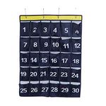 Numbered Classroom Pocket 30 Pockets with Digital Wall Hanging Storage Bag Door Hanging Organizer Cell Phones Holder