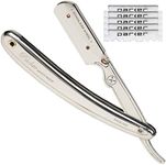 Parker Men’s SR1 Stainless Steel Straight Edge Razor with 5 Parker Platinum Blades