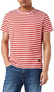 Kings of Indigo Men's Darius T-Shirt, Poppy Red Stripe 7904, M