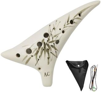 SENHAI 12 Hole Ocarina Instrument, Ceramic Ocarina Musical Instrument with Music Score, Lanyard, and Protective Bag Gift (12 Hole Alto C)