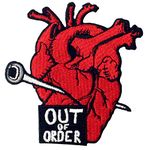 My Heart Is Out Of Order Patch Embroidered Applique Badge Iron On Sew On Emblem